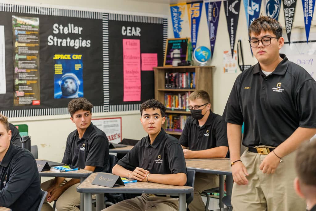 young men receiving an education