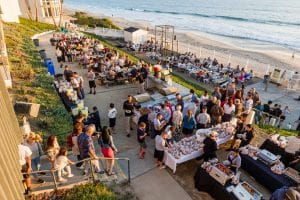 Beach bash students and parents party