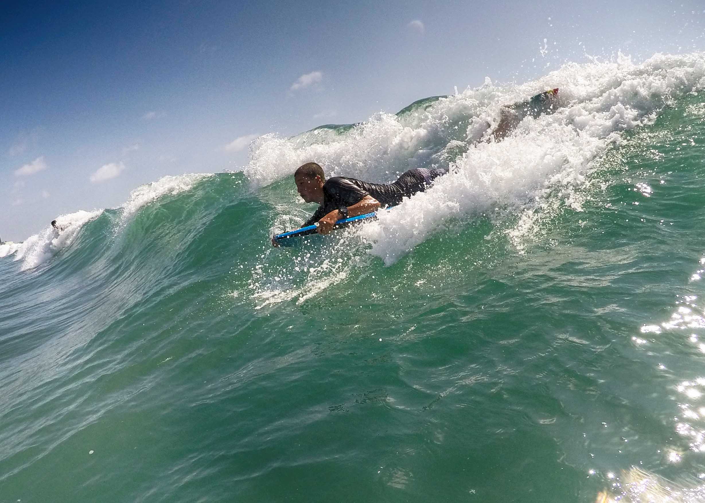 Body Boarding at Carlsbad Beach