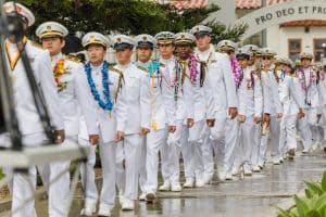 young cadets staying in formation