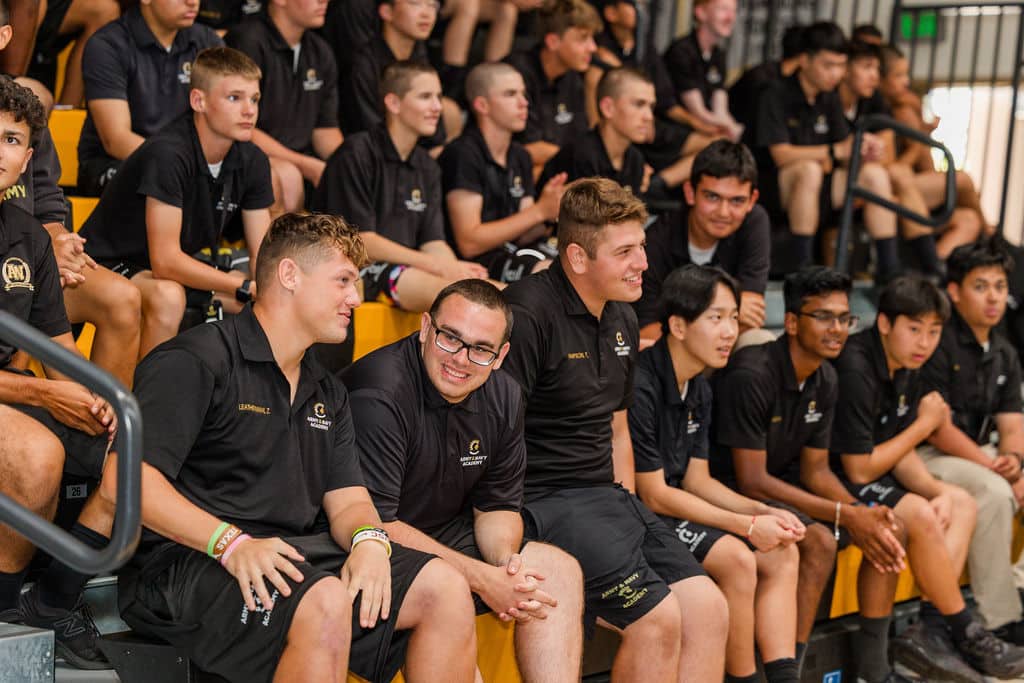 students in black uniform